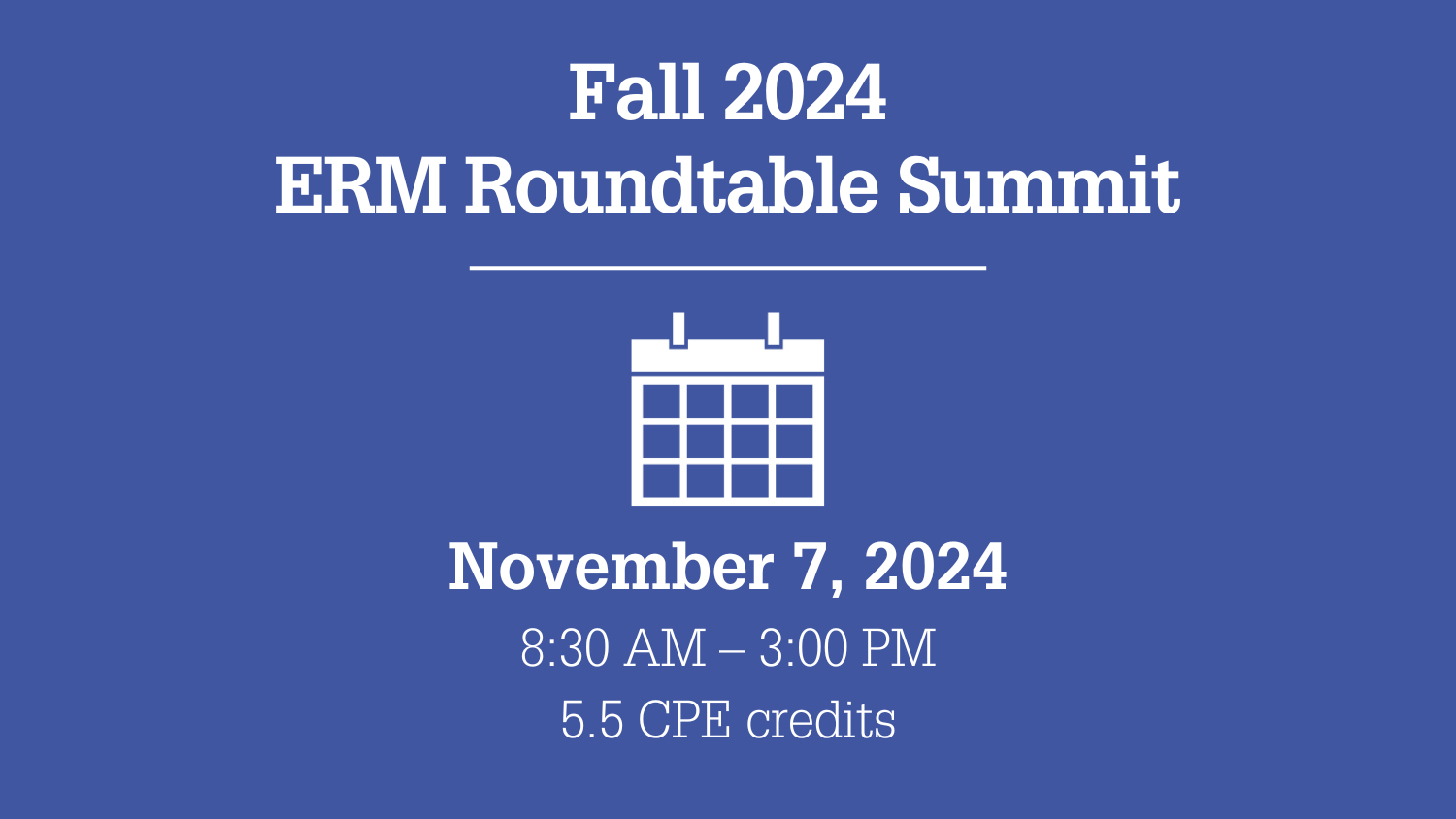 Fall 2024 ERM Roundtable Summit