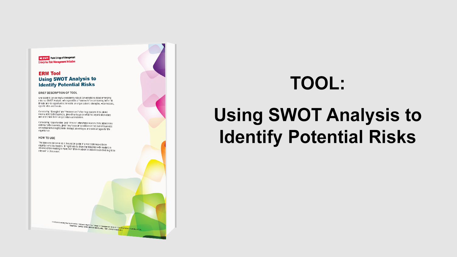 Using SWOT Analysis To Identify Potential Risks