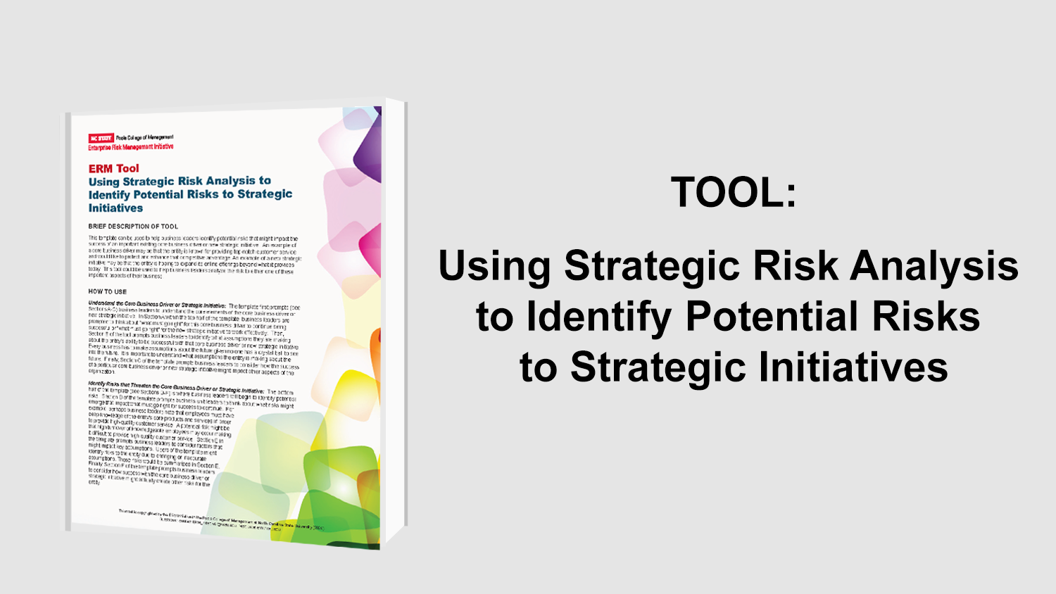 ERM Tool: Using Strategic Risk Analysis to Identify Poten