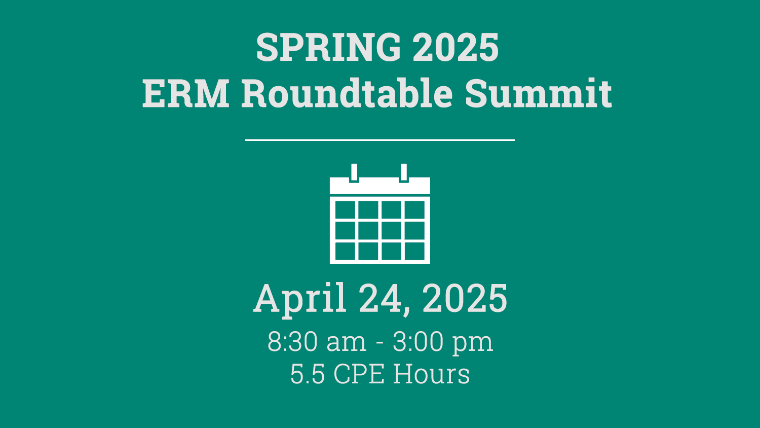 Spring 2025 ERM Roundtable Summit