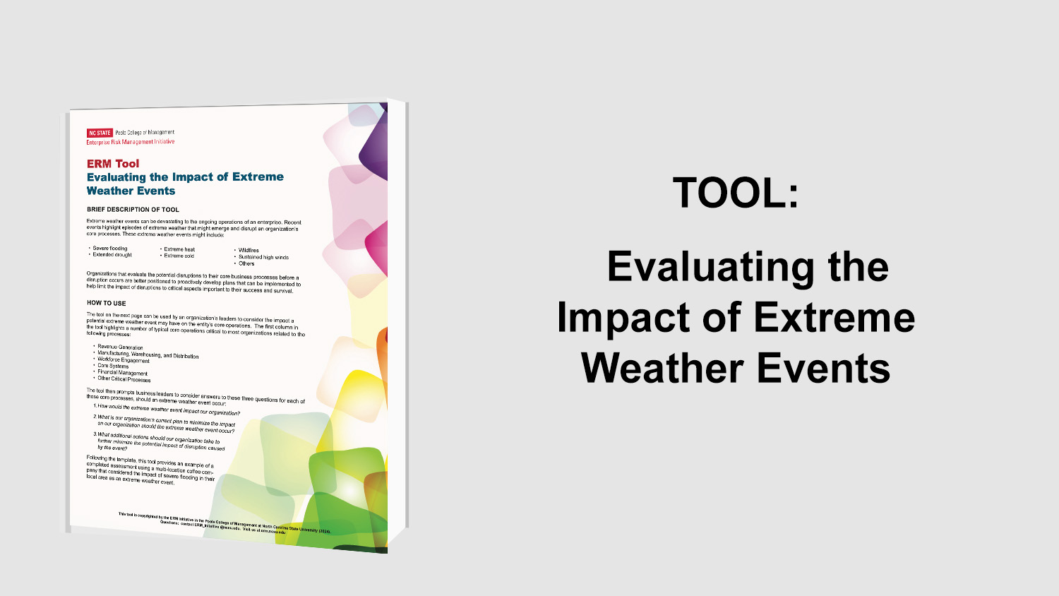 Promo of tool for "Evaluating the Impact of Extreme Weather Events."