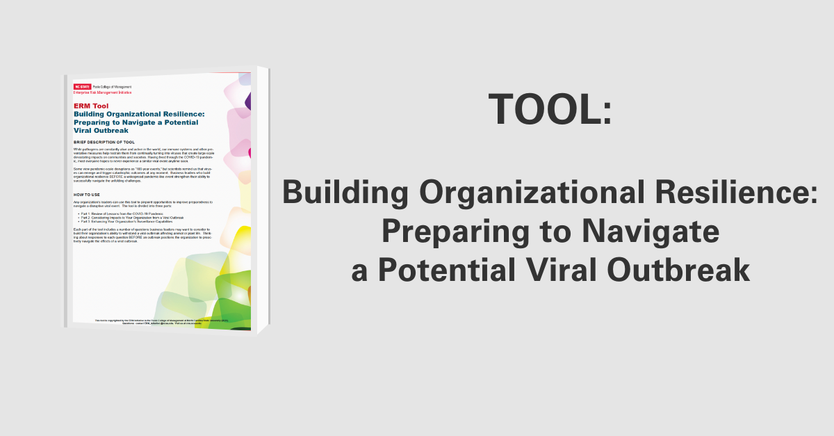 Image of ERM Tool to manage viral outbreaks